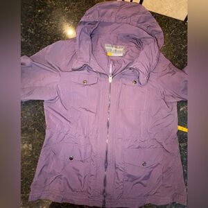 Eddie Bauer Purple Travex Hooded lightweight Jacket sz Large